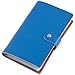 boshiho Leather Credit Card Holder Business ID Card Case Book Style 90 Count Name Card Holder Book (Blue)