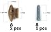 AMEPROSUPPLY Wood knobs for Cabinet Doors, Dresser Furniture Drawers, 1 1/2 inch Small Wooden Knob, Unfinished Craft, Folding Bifold Door Cabinets Drawer, Stain or Paint White (8)