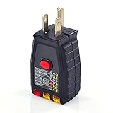 InstallerParts AC GFCI Outlet Circuit Tester -- 3 Prong Ground Plug 120 V Receptacle Electrical Fault Detector