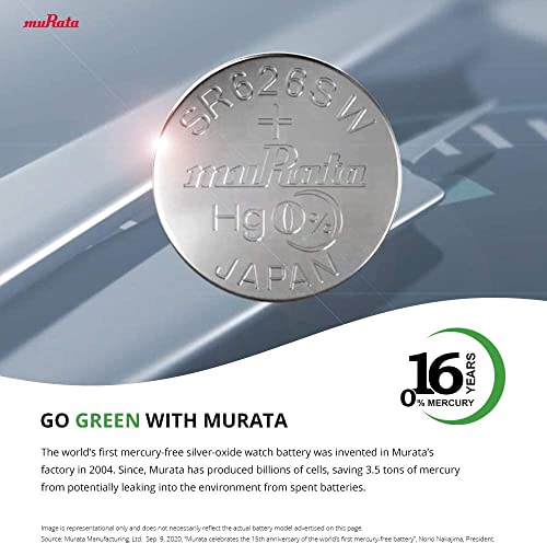 Murata 371 SR920SW Battery 1.55V Silver Oxide Watch Button Cell - Replaces Sony 371 (2 Batteries)