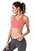 Queenie Ke Women's Light Support Cross Back Wirefree Pad Yoga Sports Bra Size S Color Pink