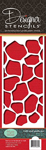Designer Stencils C483 Giraffe Skin Side Cake Stencil, 4-Inch, Beige/Semi-Transparent