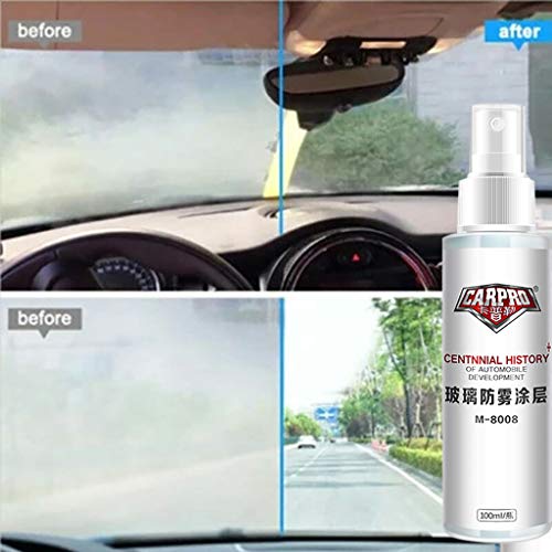 Pstars 100 ML Car Windshield Windows Fog-Proof Spray Super Strong Automotive Interior Glass Cleaner, Non-Toxic and Zero-Damage