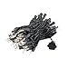 Novelty Lights 34 Feet 100 Bulbs Traditional Incandescent Mini Lights, Clear on Black Wire with 4
