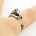 New Fashion Jewelry Giraffe Ring Animal Wrap Ring Adjustable Ring - silver Giraffe Ring for Women