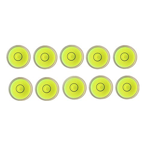 10pcs Bubble Spirit Level Degree Mark, 12x6mm Mini Circular Bubble Level Inclinometers Use for Tripod Phonograph Turntable