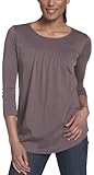 Alternative Women’s Joni 3/4 Sleeve Baby Doll Top, Dirt, Medium, Online Clothing Store