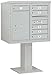 Salsbury Industries 3407D-06GRY 4C Pedestal Mailbox, Gray