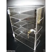 305 Displays Acrylic Countertop Display Case 12" x 7" x 16" Locking Security Showcase Cupcake