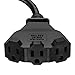 Outdoor Extension Cord, ShineKee 10ft 12 Gauge UL Listed Heavy Duty All-Weather Indoor/Outdoor Use Triple Outlet Extension Cord 12AWG 125Vac 15Amp 1875Watt For Outdoor, Garden, Electric Appliances