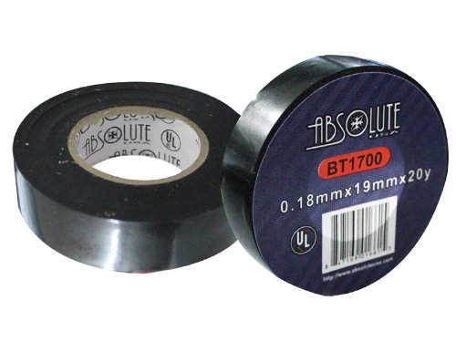 Absolute USA BT1700 General Use 0.18mm x 3/4-Inch x 20Yd Electrical Tape (Black)