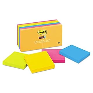 Post-it Super Sticky Notes  3 in x 3 in  Energy Boost  6 Pads