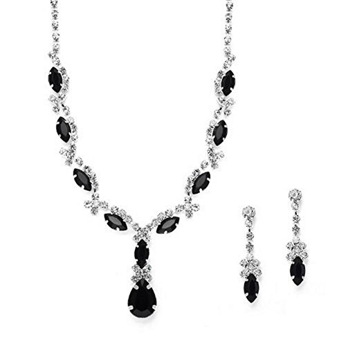 Beautiful Y Drop Evening Party Black 