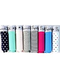 Splendid ropa interior hipster para niña, súper suave, elástico de algodón premium, multicolor, paquete de 8