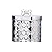 Amici Pet, , Chance Oval Metal Treats Storage Canister, Stainless Steel Diamond Texture, Silver Tone Bone Knob, Food Safe, 52 Ounces