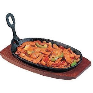 Vogue - Grill Dish and Wooden Board 24 x 14 cm