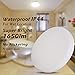 Airand Ceiling Light LED 3000K Flush Mount 18W Ceiling Lights Fixture 9.5'' Round LED Ceiling Lamps for Kitchen, Hallway, Bathroom, Stairwell, 1650LM, Waterproof IP44, 80Ra (Warm White）