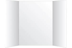 ROYAL BRITES Eco Brites Two Cool Tri-Fold Poster Board, 28 X 40, White/White, 12/Carton