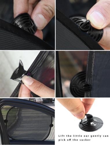 Car Window Sunshade Windshield Protector 6-pack Fordable UV Reflector for All Car Glass Sunshade, Keeps Vehicle Cooler