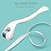 Derma Roller Kit - 540 ultra sharp TITANIUM micro needles.25mm microneedle roller for face, includes storage case, Almondo Advanced Skin Care derma roller system with travel case