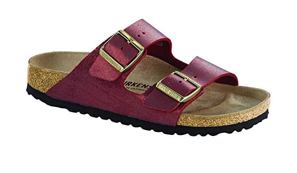 birkenstock arizona washed metallic port