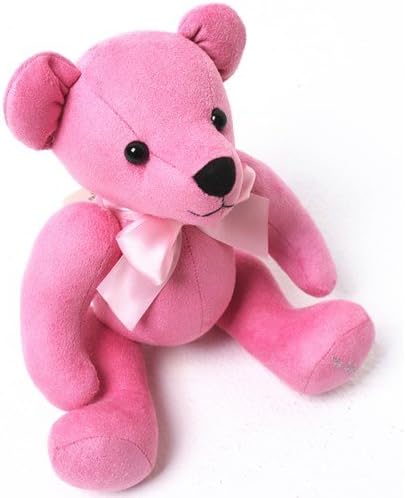 Little Rainbow Teddy Bear Rag doll - faint pink 16cm