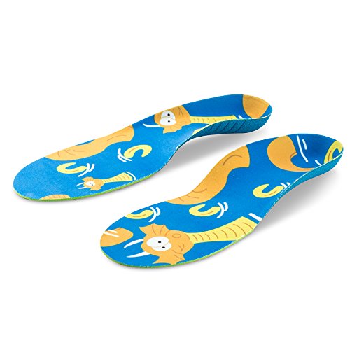 Kids Arch Support Inserts for Flat feet - Childrens Orthotics Insoles for High Arches, Over-Pronation (Little Kids 13.5-4)