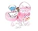 Cute Heart-shaped Hello Kitty Jewelry Storage Box 2 Layer with Adorable Faux Pearl Girl Hairpin & Accessory 10-piece Set