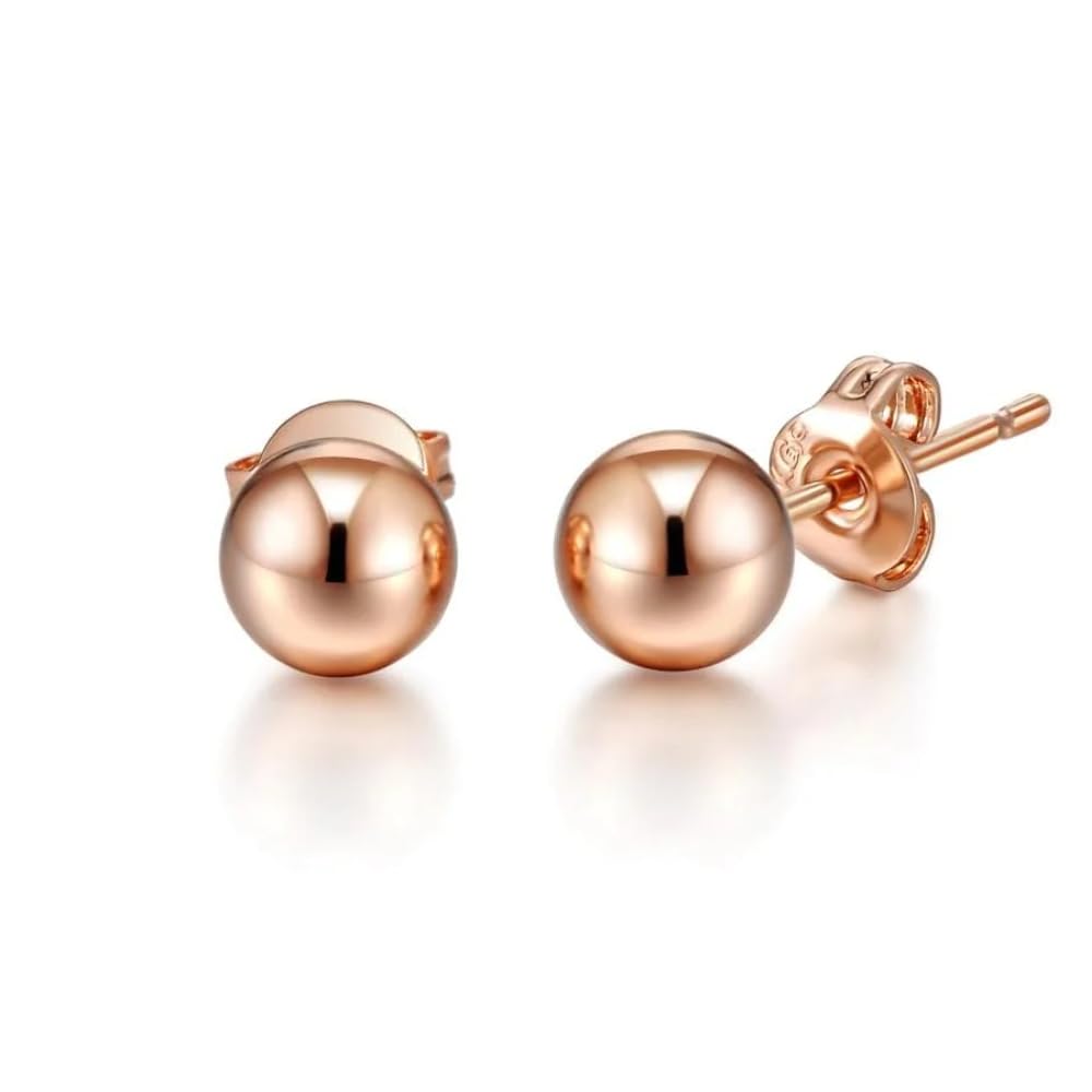 Philip Jones Rose Gold Plated Ball Stud Earrings