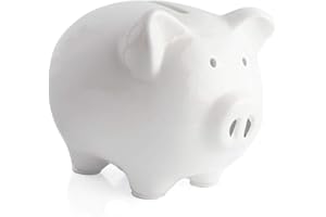 KOHIENWO Piggy Bank,Child to Cherish Ceramic Pig Money Piggy Banks for Boys Girls Kids Blue