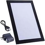 Rechargeable, LED Backlit Restaurant Menu Cover w/ Charger (8-1/2" x 14"- Single Panel)