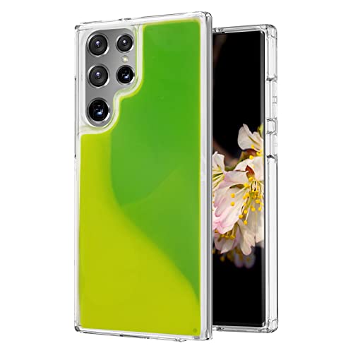 Losin Fluorescent Case Compatible with Galaxy S22 Ultra Quicksand Case Liquid Glow Sand Phone Case Luxury Glow in The Darkness Noctiluncent Liquid Luminous Sand Fashion Luxury Cover for Women and Men at Amazon
