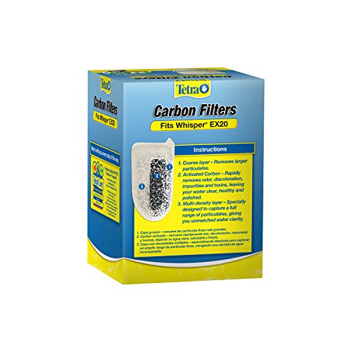 Tetra Whisper EX Carbon Medium Round Filter Cartridges, 4Count