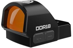 DD DAGGER DEFENSE Dagger Defense DDR18, red dot reflex sight- Only for RMR style pistols - Will only fit pistols with RMR footprint and picatinny mount for rifles, 1 MOA, motion activated, multiple brightness settings.