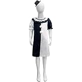 Feeriay Kids Art Clown Costume Killer Art Clown Cosplay Dress Hat Outfits for Girls Halloween Party