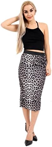 Patook Women New Leopard Print Body Con 3/4 Midi Skirt