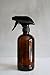 Rail19 Amber Glass Cleaner Bottle with Black Spray Nozzle Trigger