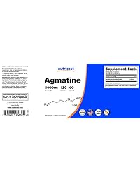 Nutricost sulfato de agmatina, 1000 mg, 120 cápsulas, sin gluten, sin OMG, 500 mg por cápsula, 1