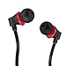 Earbuds with Microphone, Vogek Bass In-Ear Headphones Earphones with S/M/L Earbuds and Built-in Mic, Phone Control for Apple iPhone, Samsung, Android Phone and More (Red-Gray)