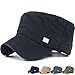Masktide Vintage Cadet Hats for Women Fitted XL Distressed Army Caps Black
