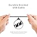 Go Beyond (TM) 6 Feet 30 Pin Nylon Braided Premium USB Charging Data Sync Cable for Apple iPod, iPhone, and iPad (6FT Black Nylon Cable)
