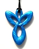 Peacemaker Jewelry Angel Silicone Teething Pendant Necklace (Sapphire)