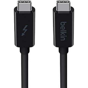 Belkin Thunderbolt 3 Usb Type-C Cable - Featuring Usb-C To Usb-C End Connections On 3 Foot/1 Meter Long Thunderbolt 3 Cable - 20 Gbps Data Transfer Speed - Usb 3.1 Compatible 10GB/s (F2CD081bt1M-BLK)