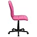 Flash Furniture Clayton Mid-Back Pink Quilted Vinyl Swivel Task Office Chair