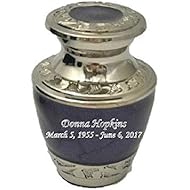 Customized Pearl Lavender Keepsake Cremation Urn, Funeral Tokens, Ash Urns with Personalized Engraving - Small Size