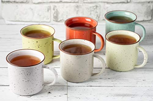 image for Comfify Ceramic Speckled Campfire Mug - Set of 6 Multicolored Coffee C