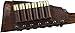BRONZEDOG Leather Cartridge Buttstock Shotgun Shell Holder, Hunting Rifle Buttstock Ammo Holder Pouch Bag Shotgun Shell Pouch (Glossy Brown, 7.62 Cal Right Handed)