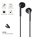 PowerTech In-Ear Earbud Headphones P-T500(Black) Ergonomic Comfort-Fit with Built in Mic and Volume Control for Apple, iPhone, iPad, Samsung Galaxy, LG, Nexus and More