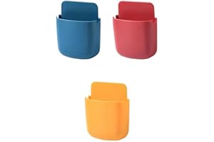 3pcs Multifunctional Wall-mounted Storage Box, Hanging Storage Remote Holder Wall Mounted, for Home, Office, Cell Phone, Powe