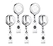 Heavy Duty Metal Retractable Badge Holder Reel Clip On ID Card Holders Pack of 5